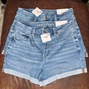 American Eagle Outfitters Women's Blue Denim Shorts **TWO PAIRS SOLD TOGETHER**